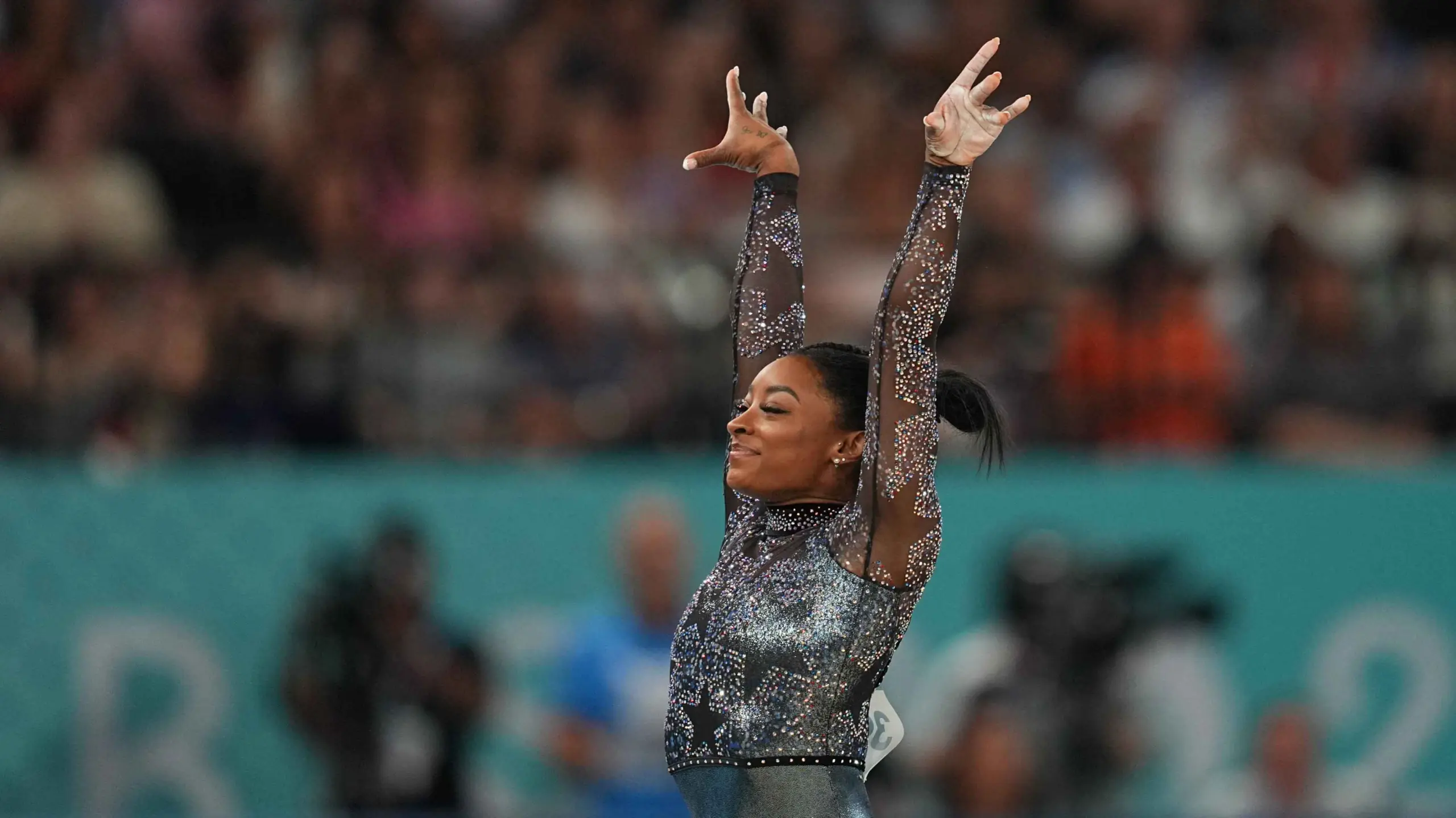 Simone Biles bei den Olympischen Spielen in Paris 2024