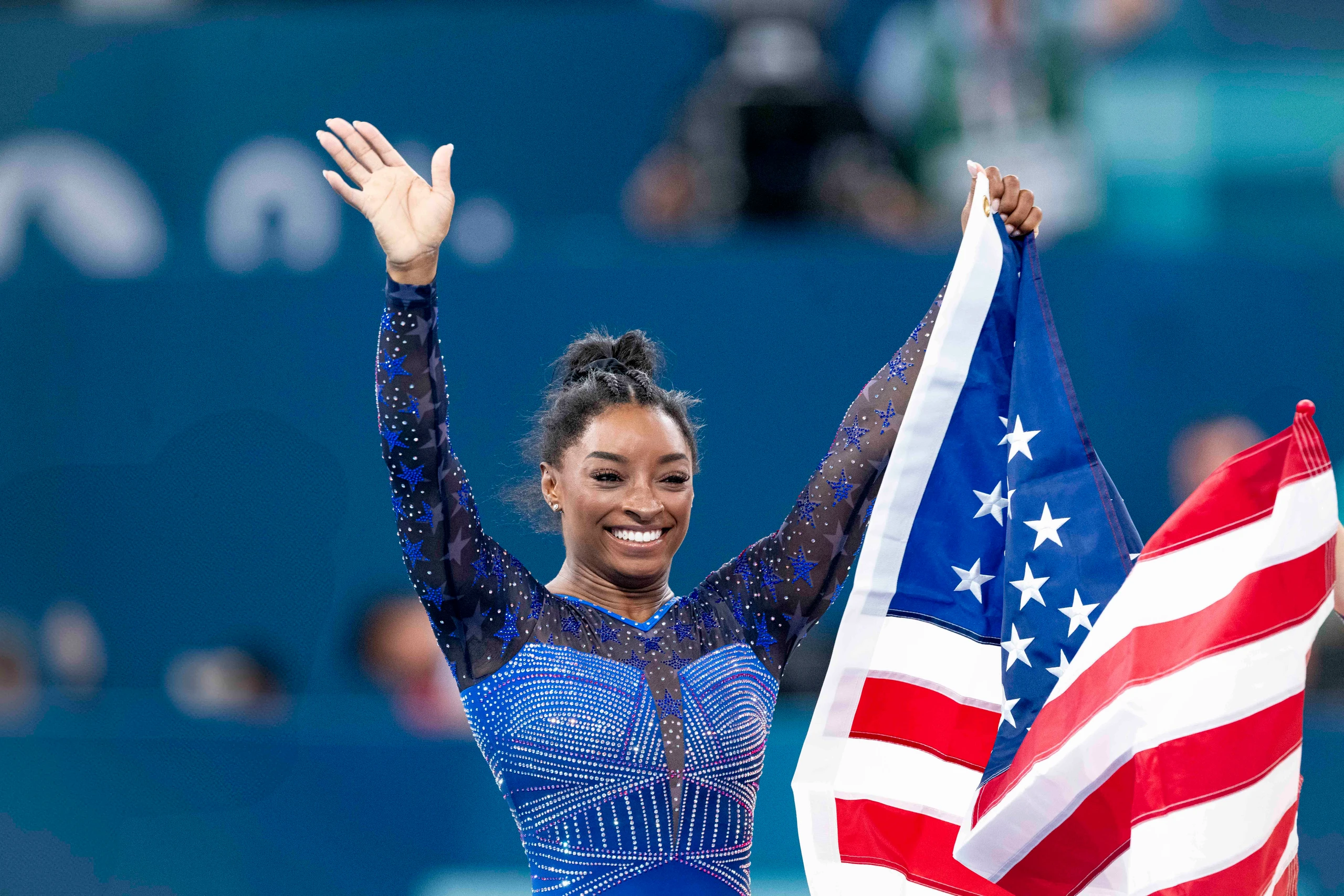 Simone Biles bei den Olympischen Spielen 2024 in Paris