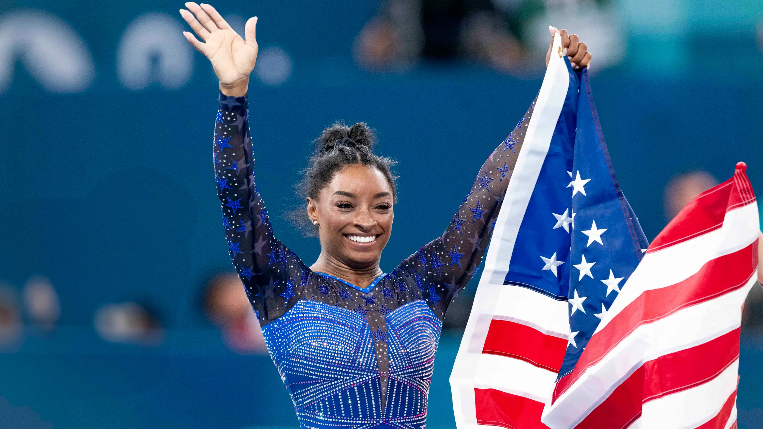 Simone Biles bei den Olympischen Spielen 2024 in Paris