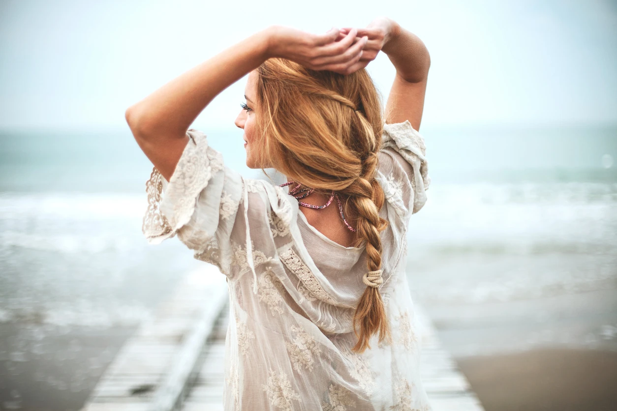 Sommer Frisur Haare Strand