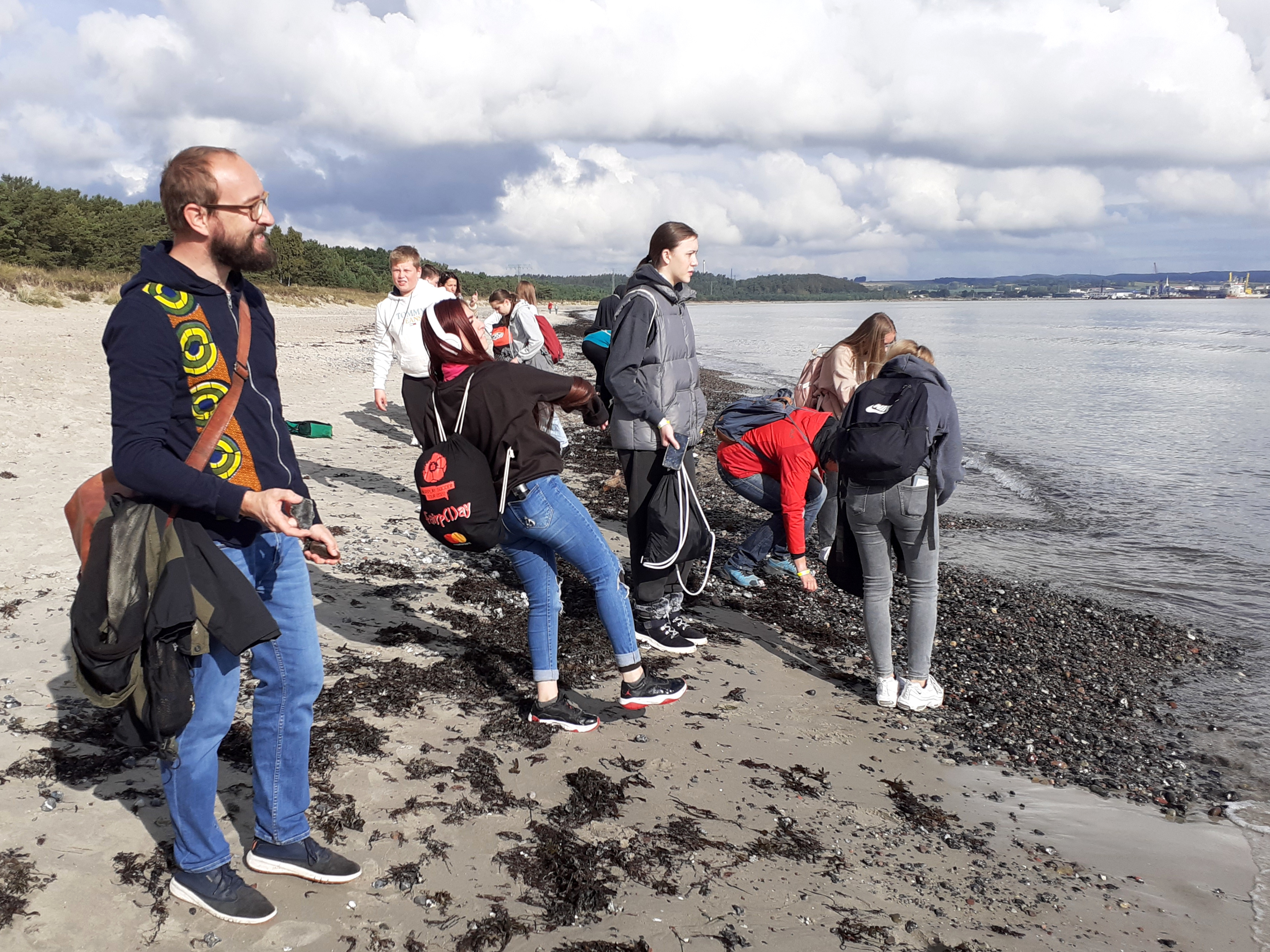 Reisegruppe am Strand