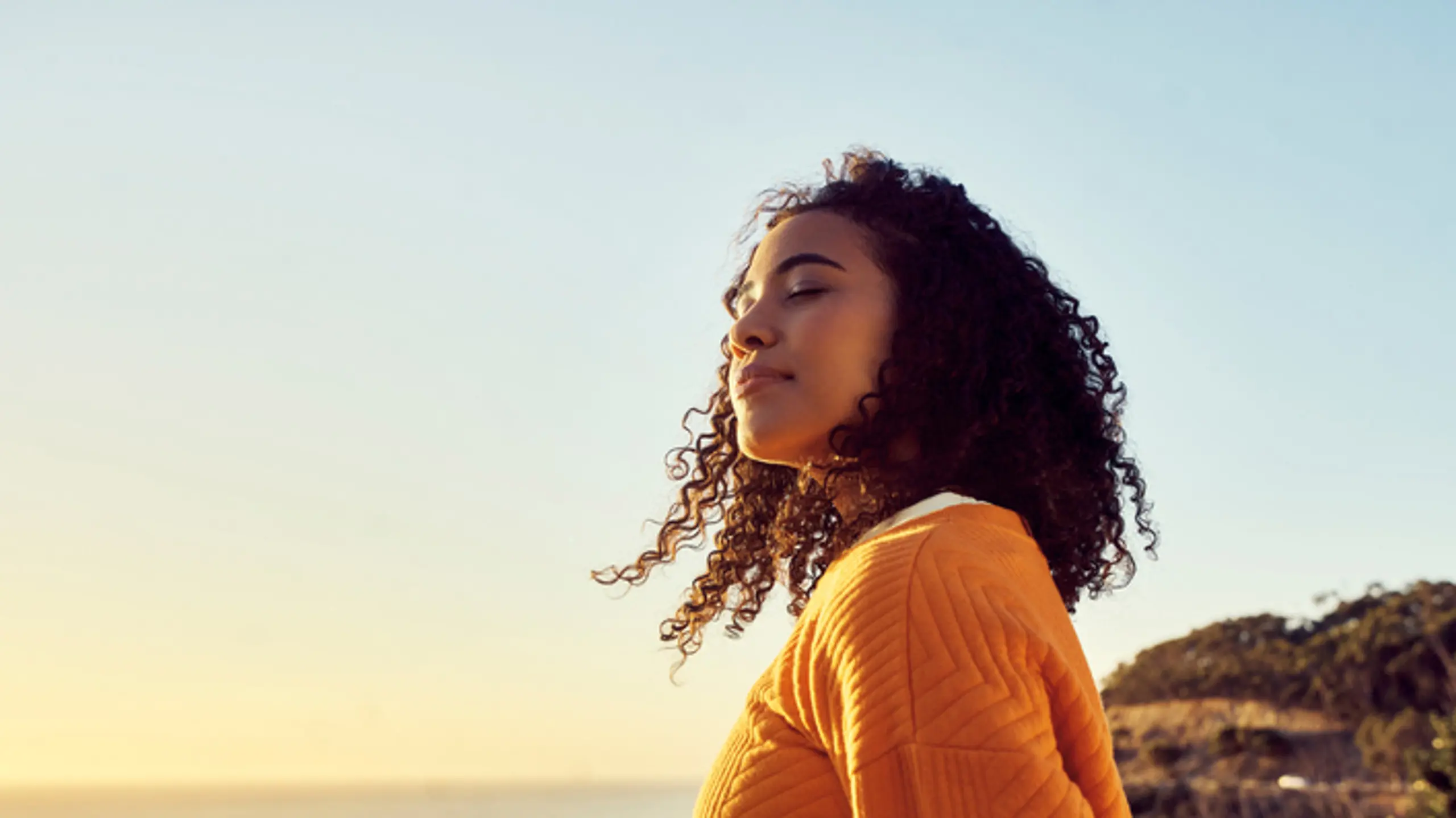 Frau mit geschlossenen Augen