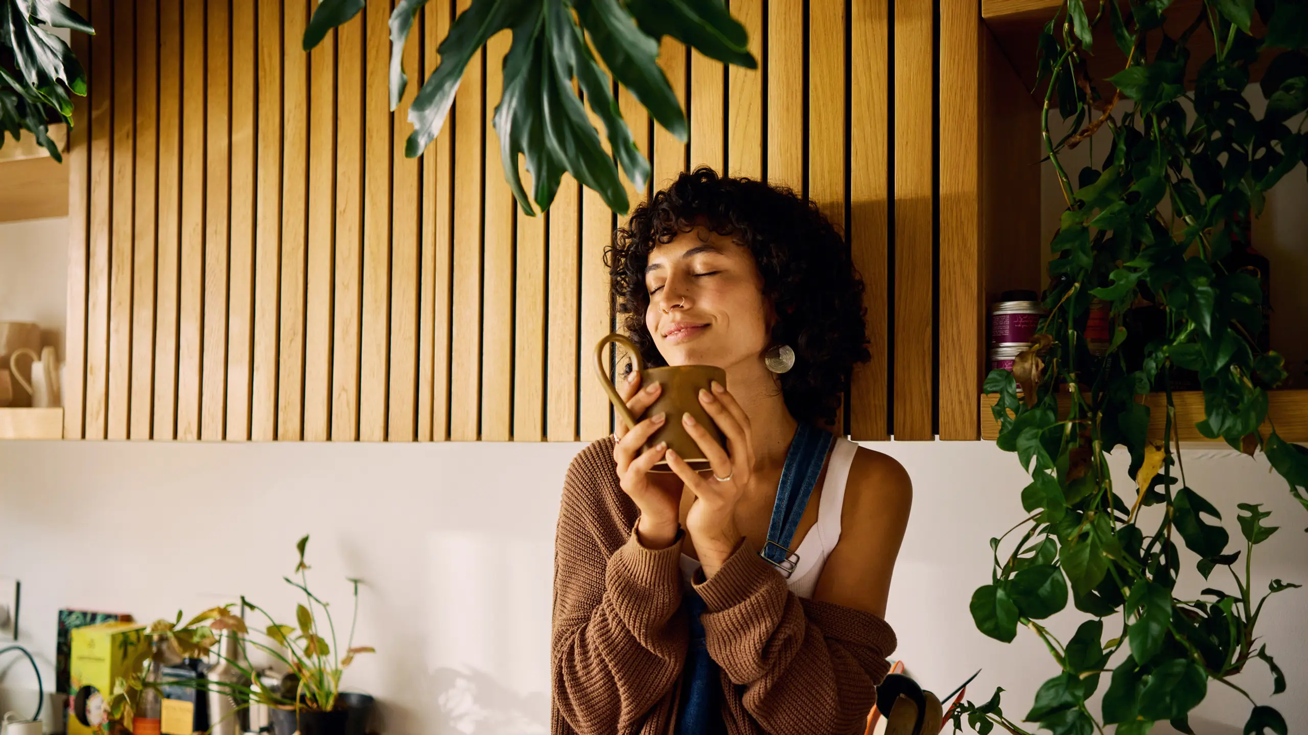 Frau mit geschlossenen Augen