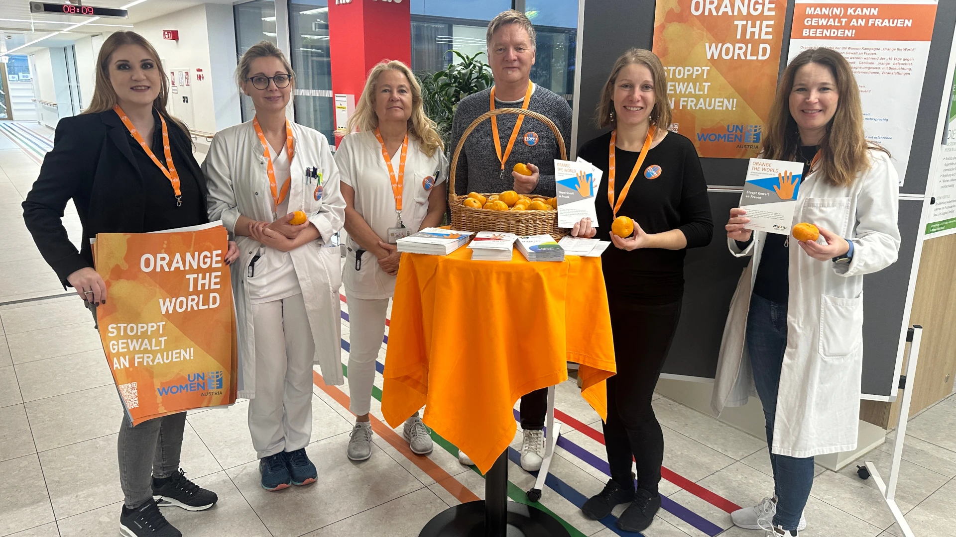 „Orange The World“: Krankenhaus der Barmherzigen Brüder Graz setzt ein Zeichen gegen Gewalt