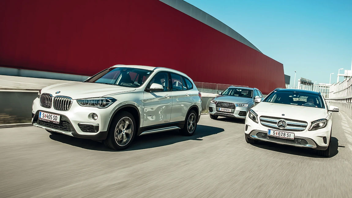 Vergleich: Audi Q3 / BMW X1 / Mercedes GLA – Die Höhen der Zeit