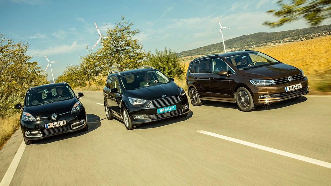 Höhere Schule: VW Touran vs. Ford Grand C-Max vs. Renault Grand Scénic