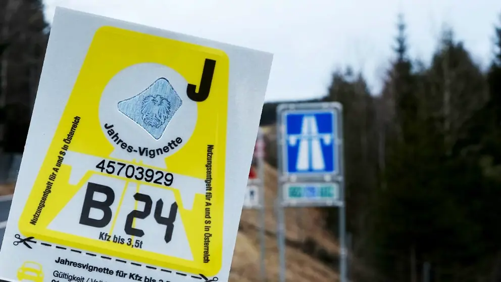 Autobahn-Vignette für Österreich 2024