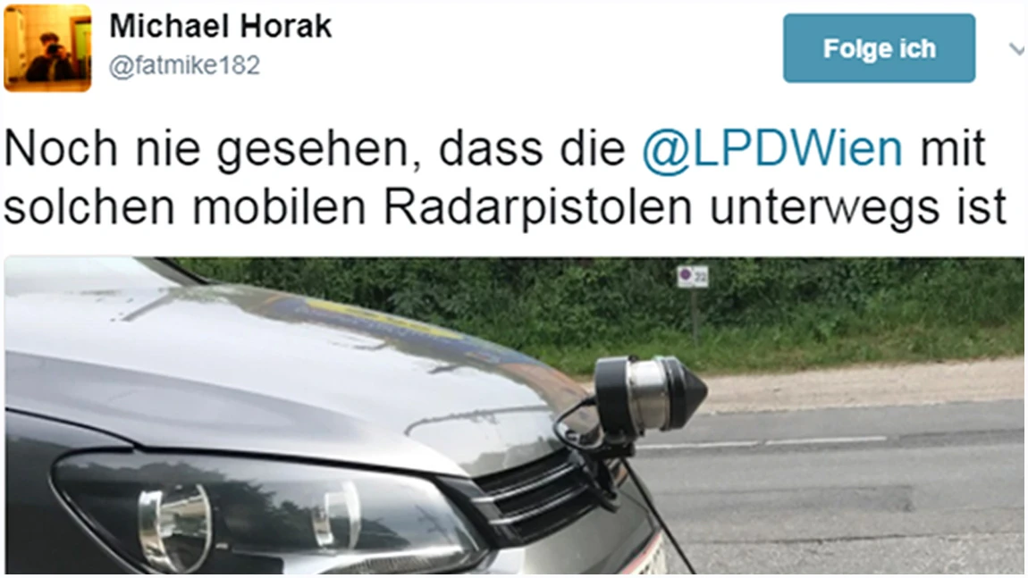 Radargeräte auf Zivilfahrzeugen