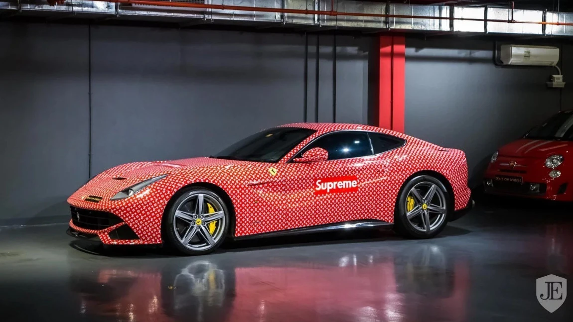 Der Ferrari F12berlinetta mit Louis Vuitton-Folierung wird schon wieder verkauft