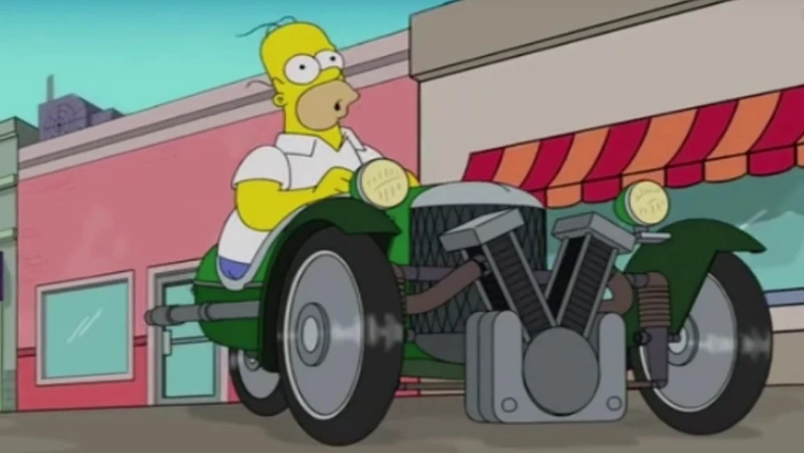 10 Autos au den Simpons Morgan Threewheeler