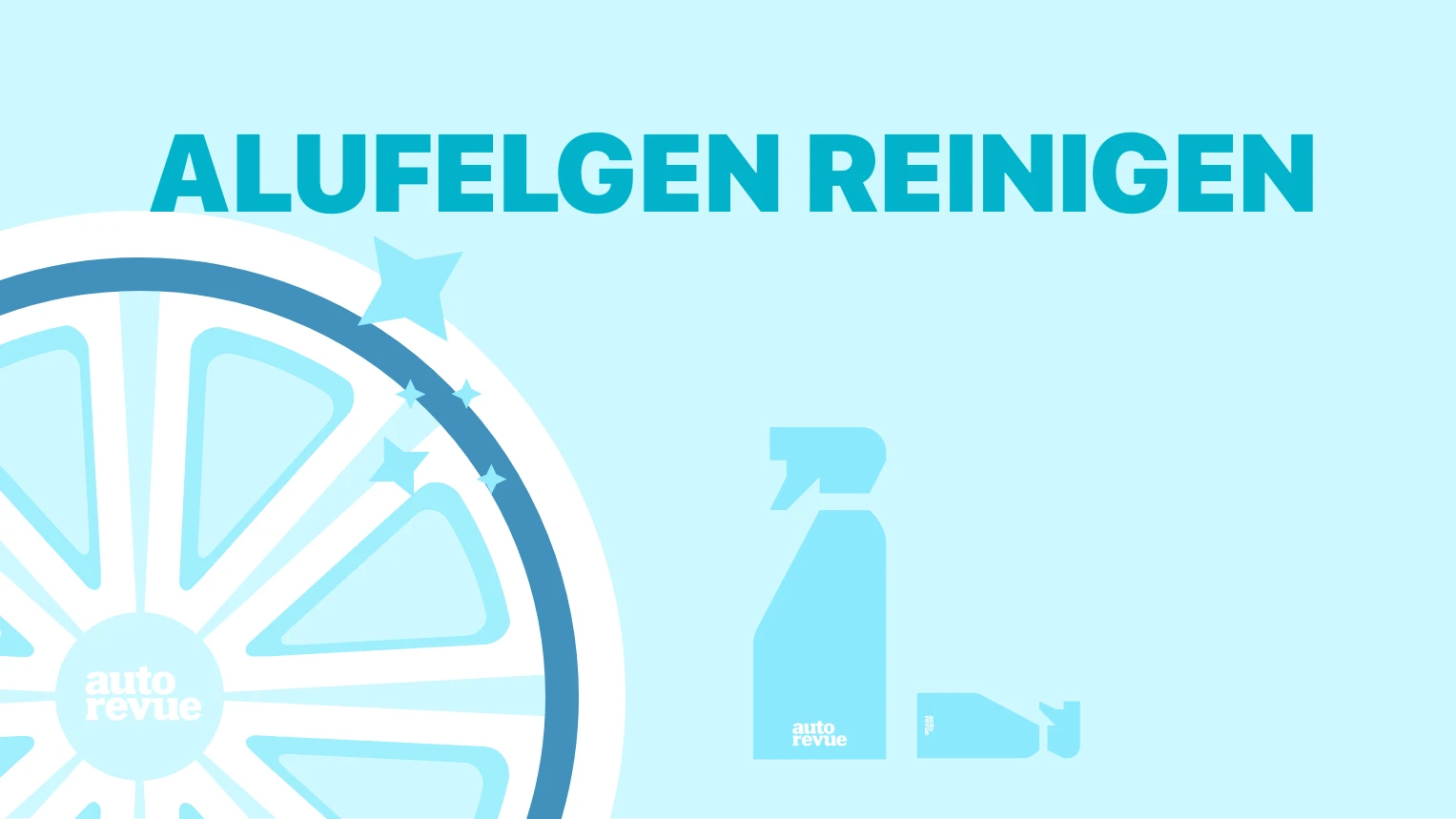 Grafische Darstellung von Alufelgen reinigen.