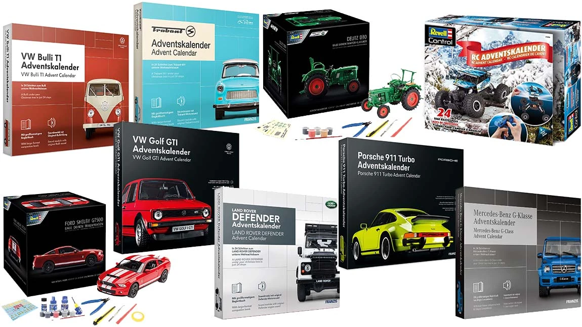 Beliebte Adventkalender für Autofans 2024