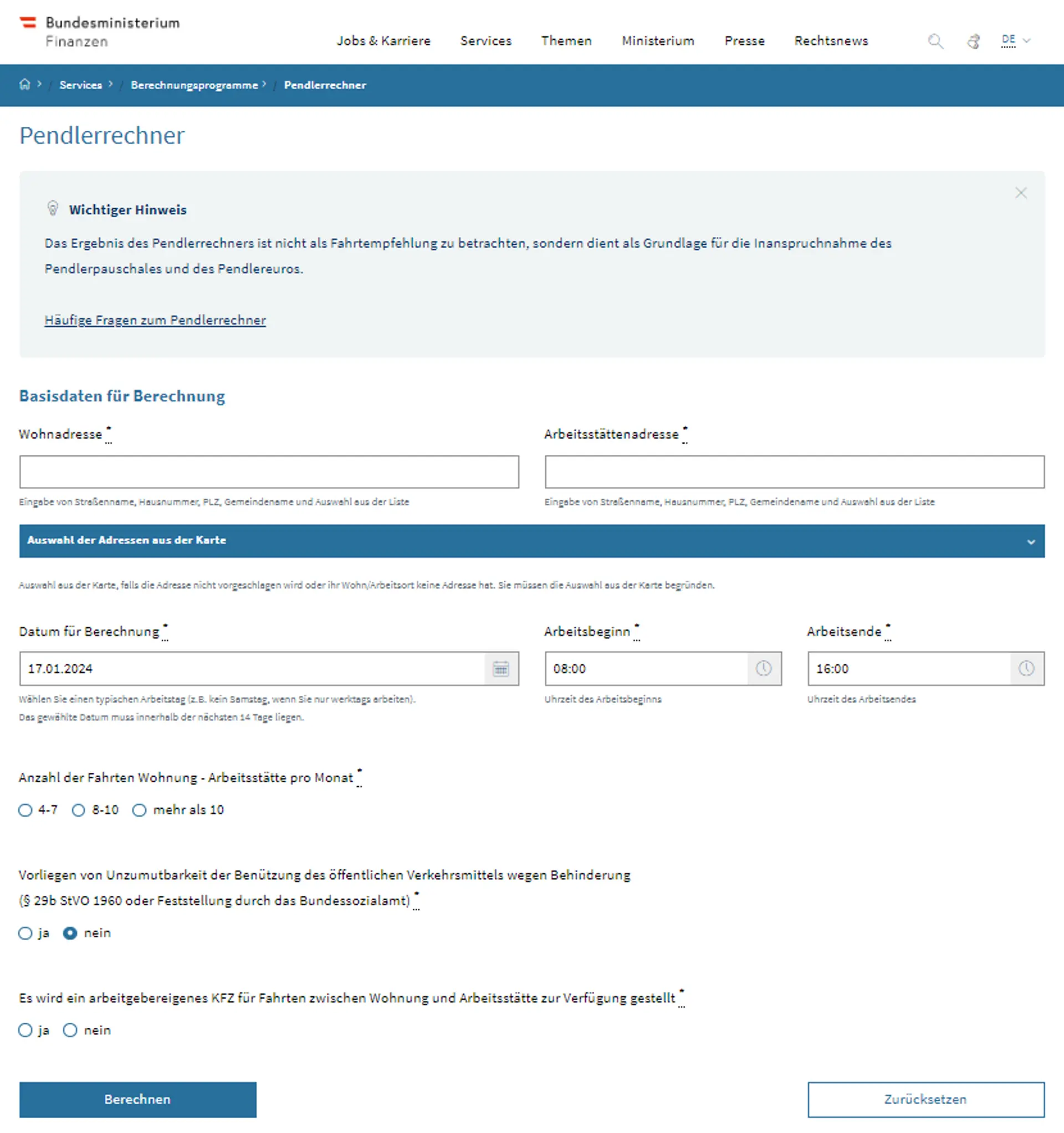 pendlerpauschale wieviel wird ausgezahlt rechner
