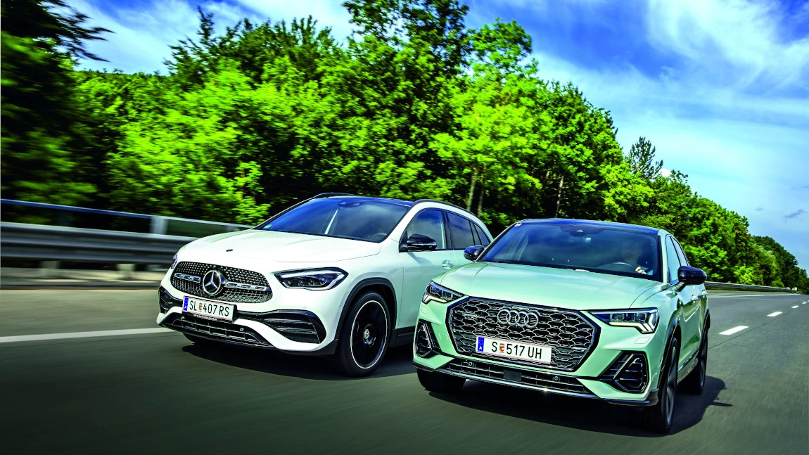 Mercedes GLA vs. Audi Q3 Sportback: Kopf an Kopf gesellt sich gern