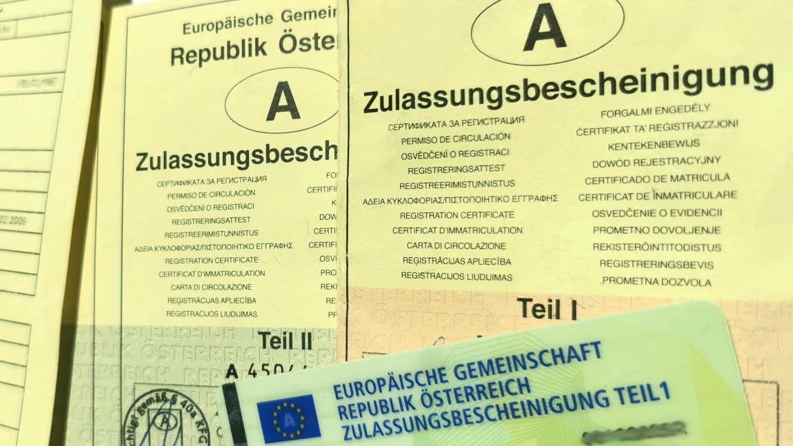 Zulassungsbescheinigung (Zulassungsschein) in Österreich