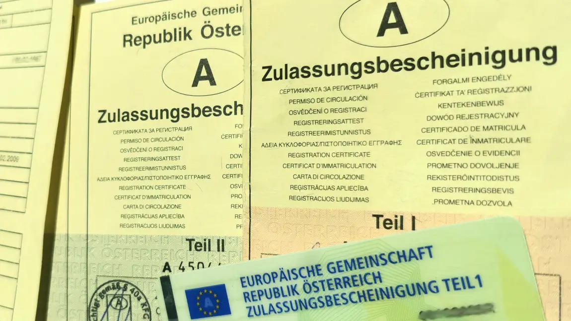 Zulassungsbescheinigung (Zulassungsschein) in Österreich