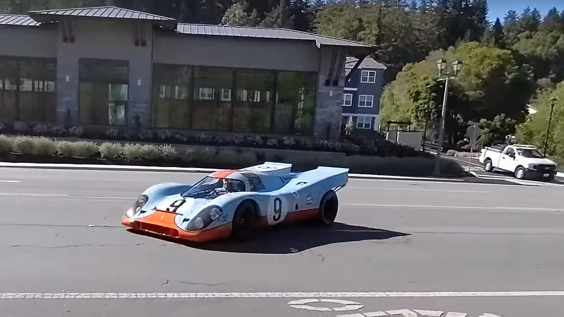 Porsche 917K on the road