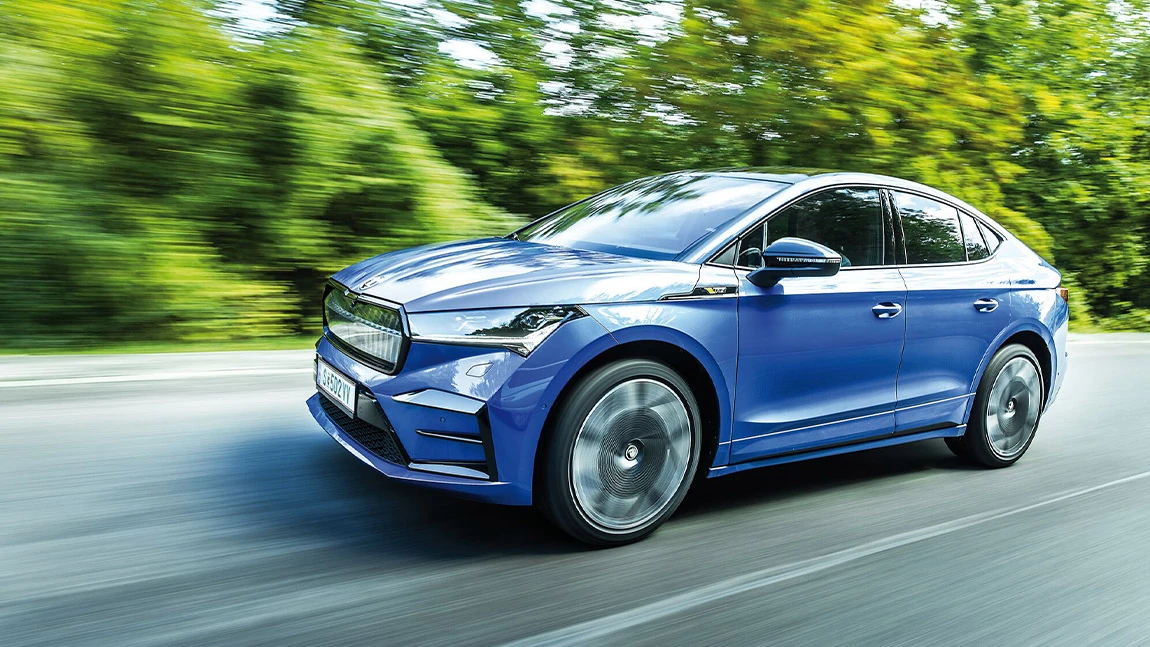 Škoda Enyaq Coupé RS iV: Blitzblau soll mein Auto sein, ganz genau wie ich