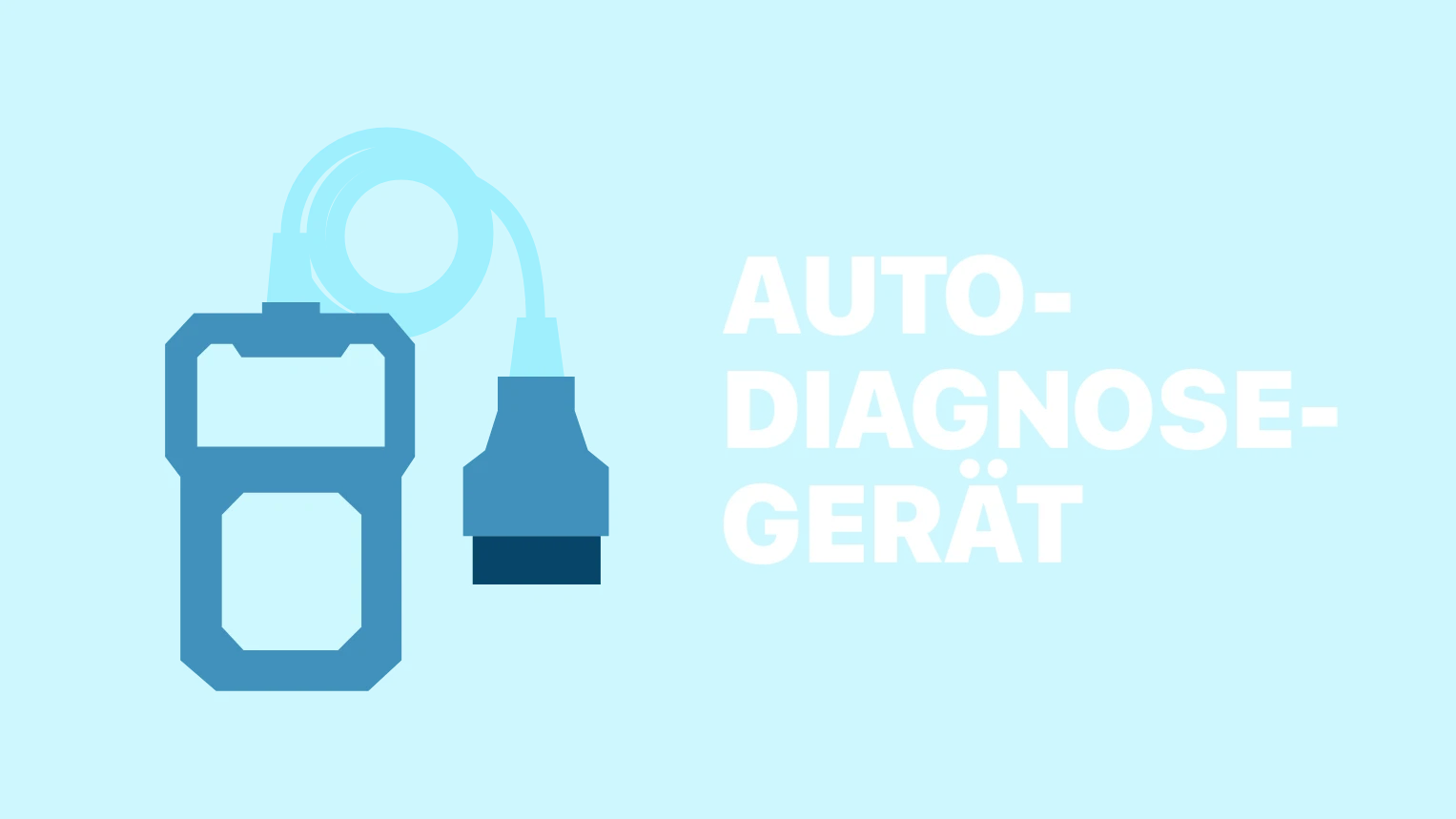 Grafische Darstellung eines OBD II-Diagnosegeräts für ein Auto.