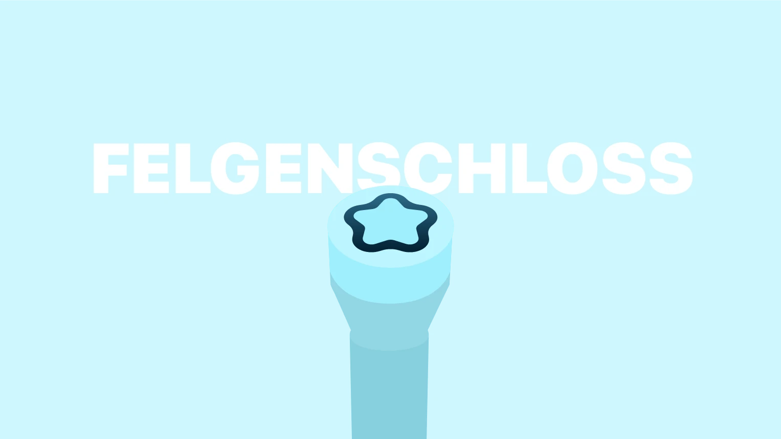 Grafische Darstellung eines Felgenschlosses.