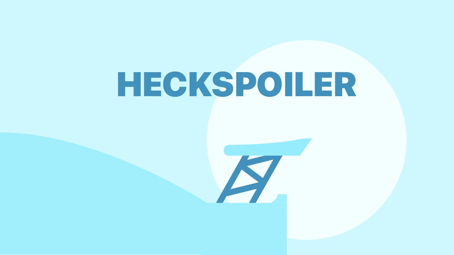 Grafische Darstellung eines Heckspoilers.