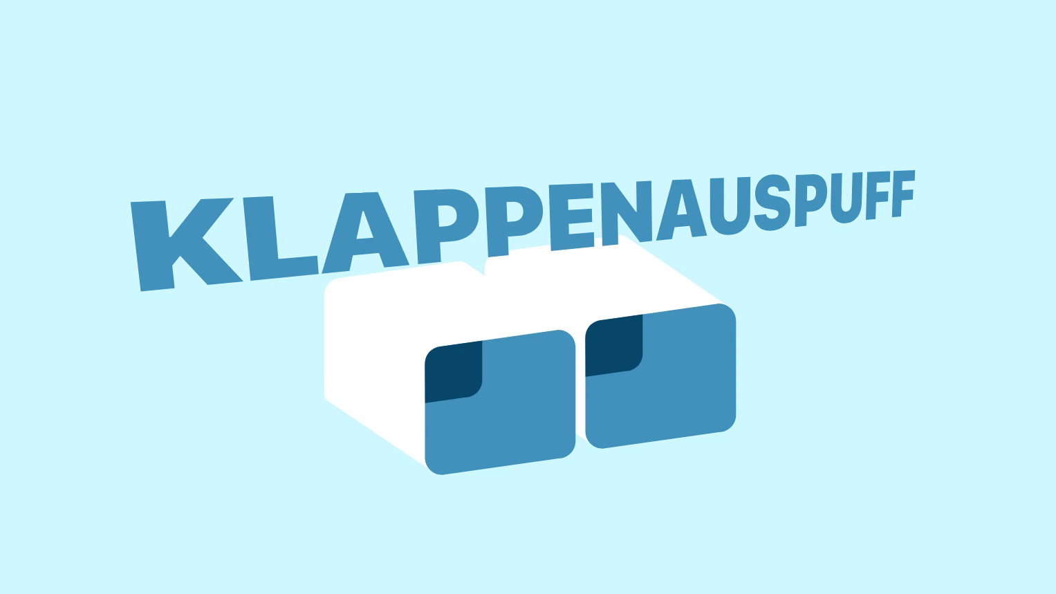 Grafische Darstellung eines Klappenauspuffs.