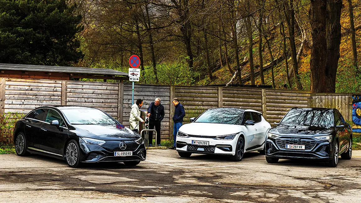 Ladeplanung: Drei Elektroautos im Vergleich
