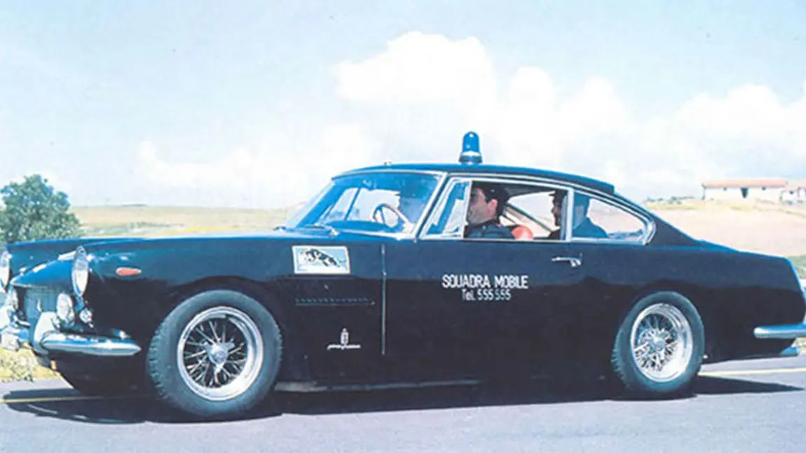 Der Ferrari 250 GTE im Polizei-Ornat.