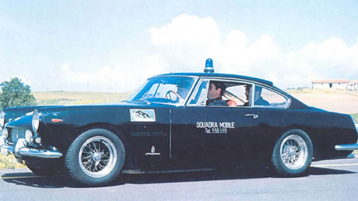 Der Ferrari 250 GTE im Polizei-Ornat.
