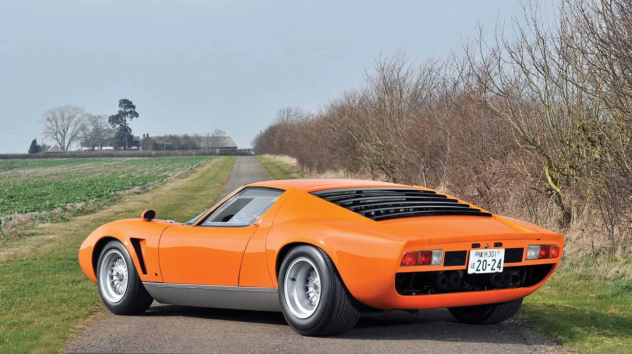 lamborghini miura sv jota orange hinten heck seite felgen