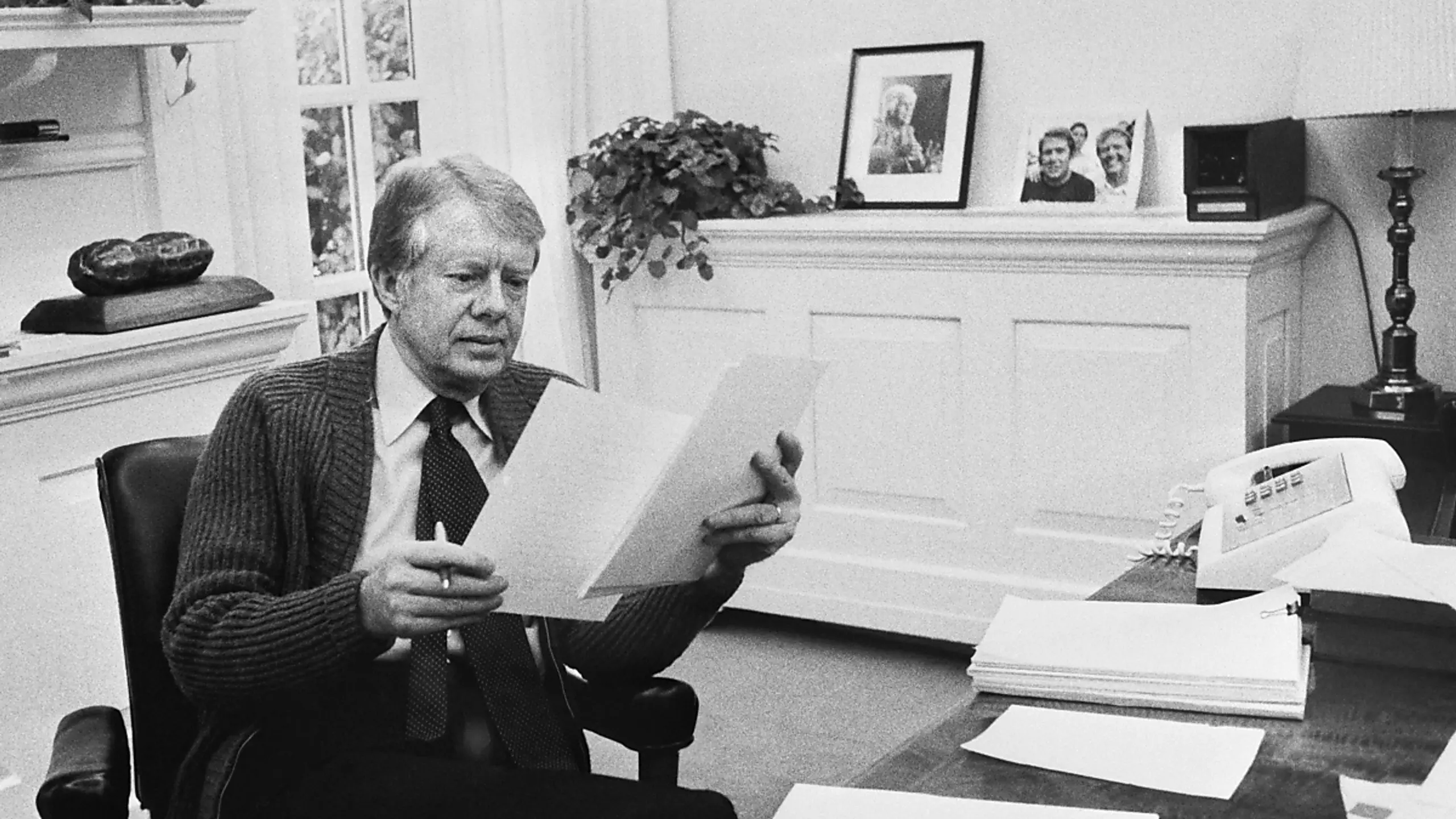 Jimmy Carter als Präsident im Oval Office