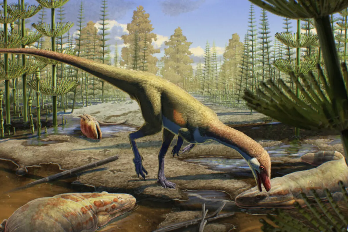 Der neuentdeckte "Ahvaytum bahndooiveche" war ein früher Vorfahre der langhalsigen Sauropoden und lebte vor rund 230 Millionen Jahren