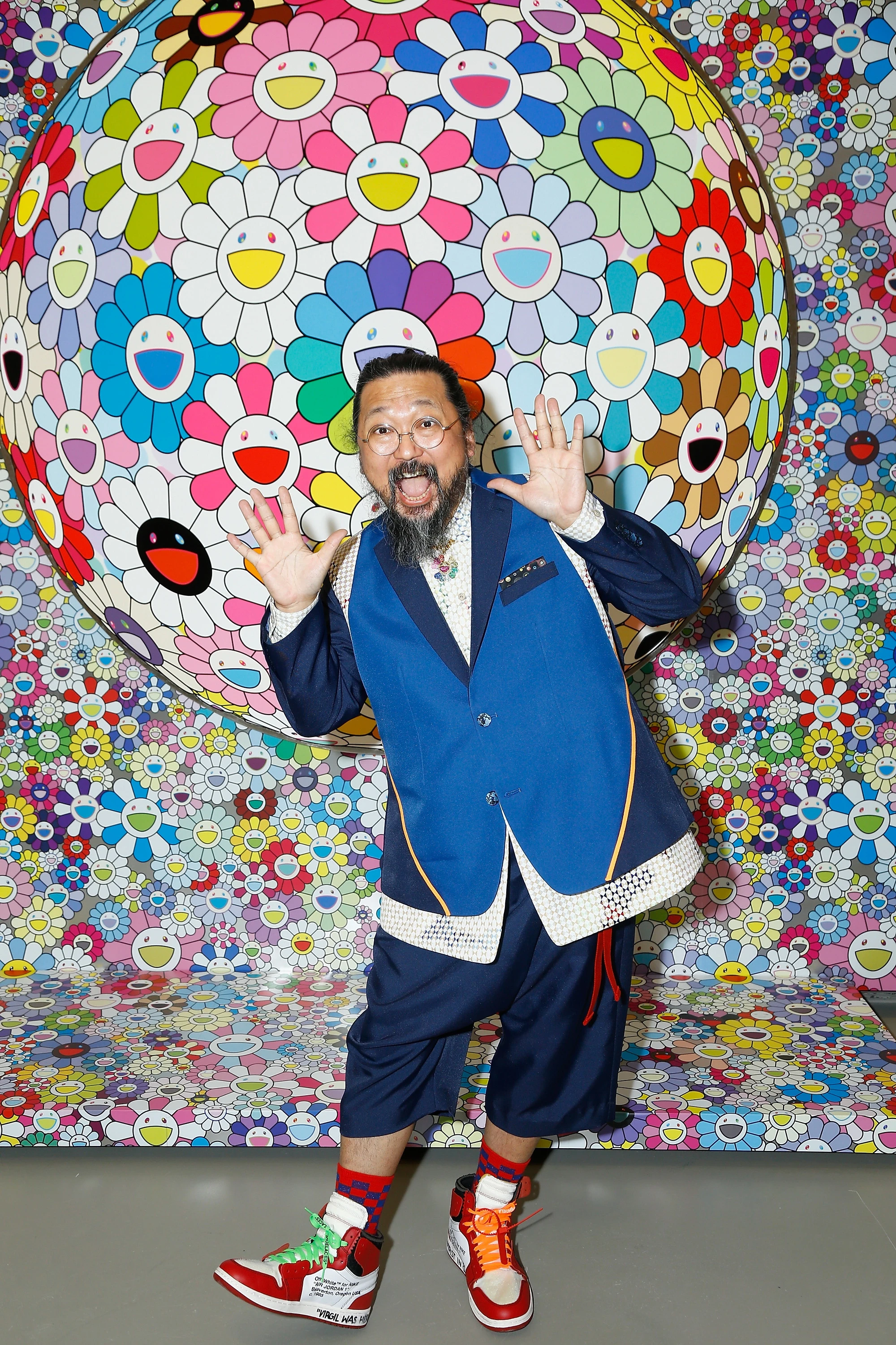 Mann, Blumen, Kunst, Murakami