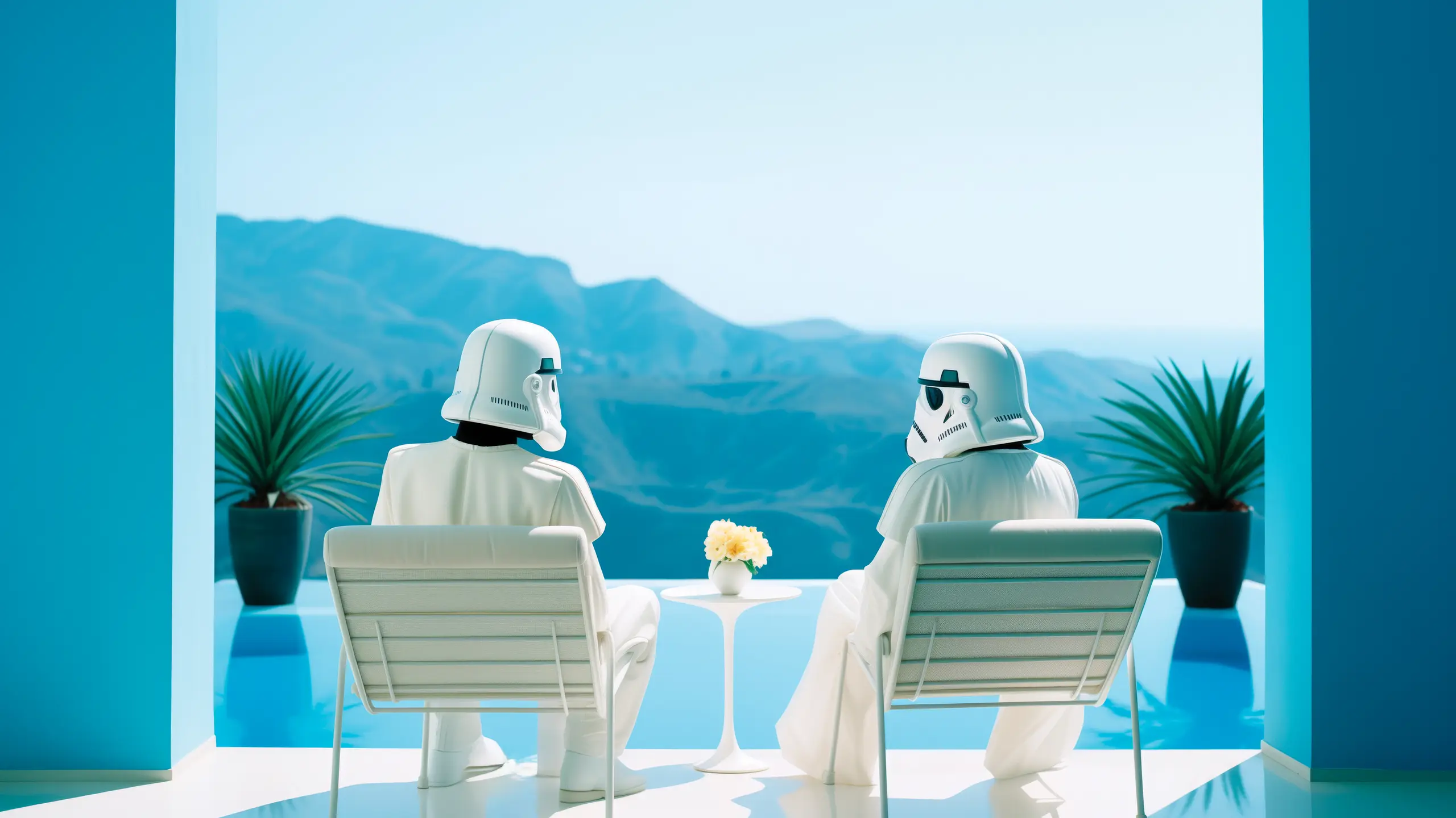 Werk "Poolside Plotting" von Slender O'Kenoshi