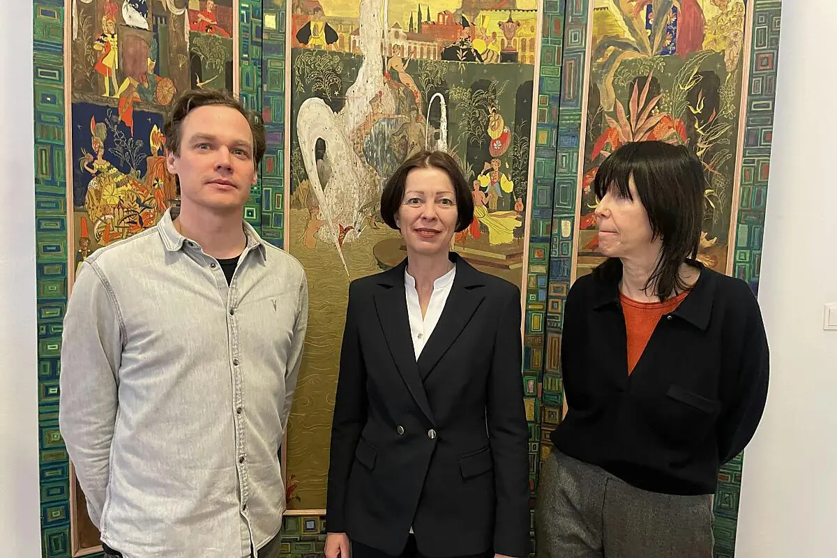 Das Interimsrektorat der Angewandten: Clemens Apprich, Maria Zettler und Brigitte Felderer (v.l.)