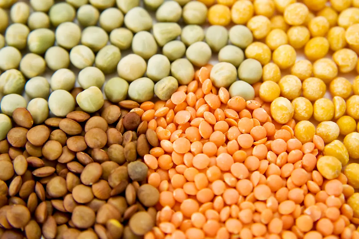 Hülsenfrüchte wie Erbsen und Linsen enthalten Protein und Eisen
