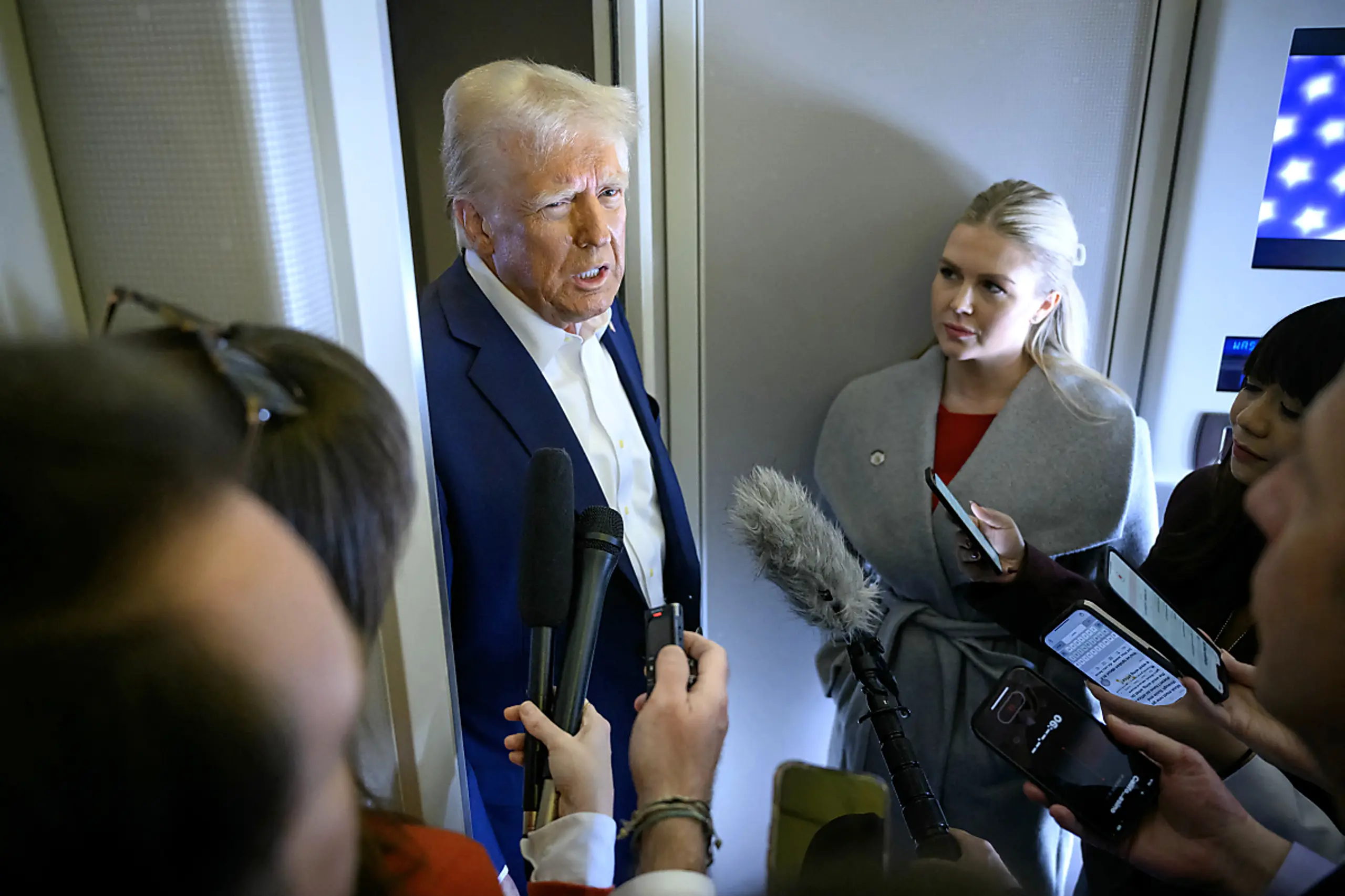 Trump an Bord der Air Force One