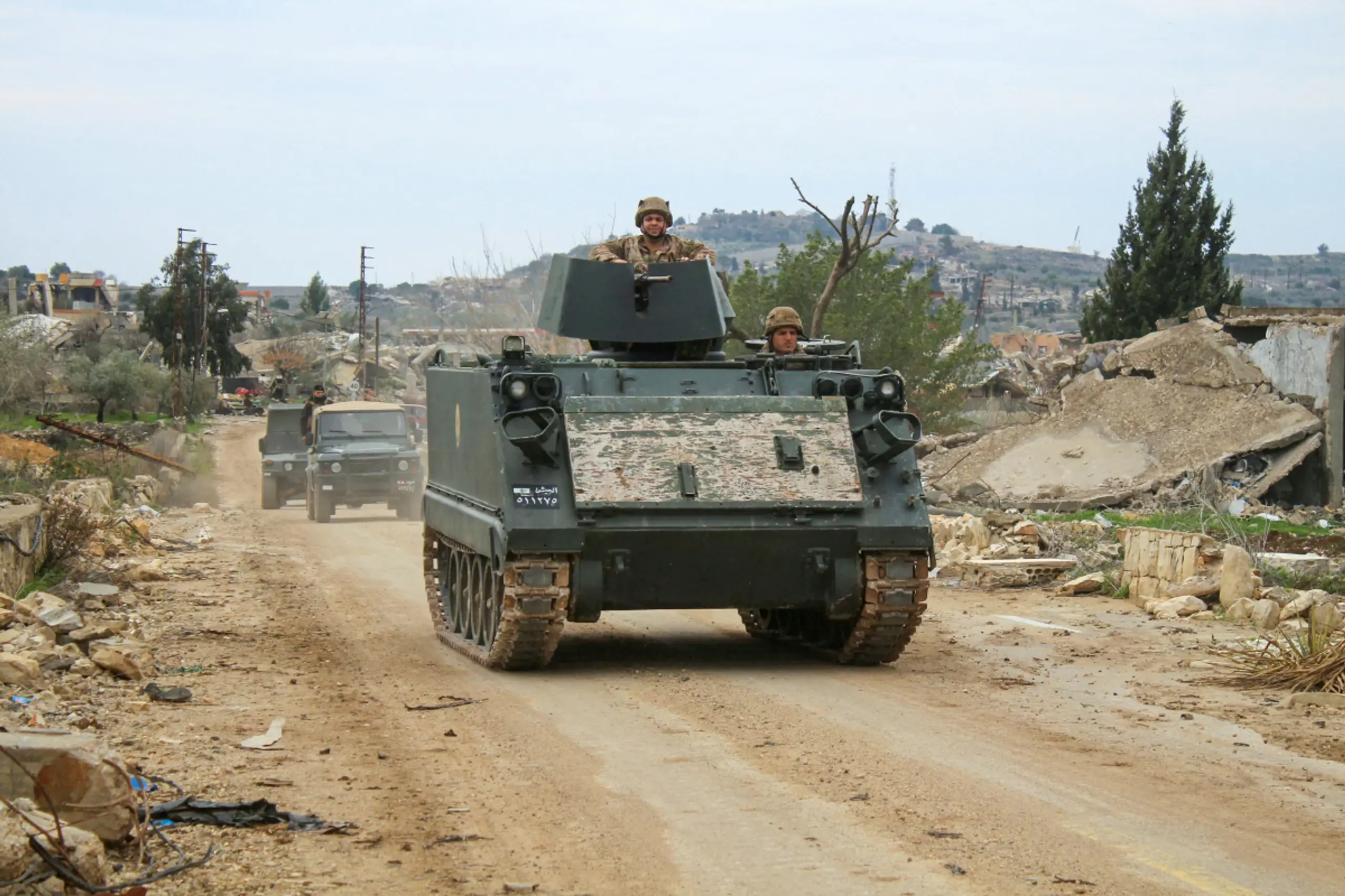 Ein libanesisches Armeefahrzeug im Süden des Landes