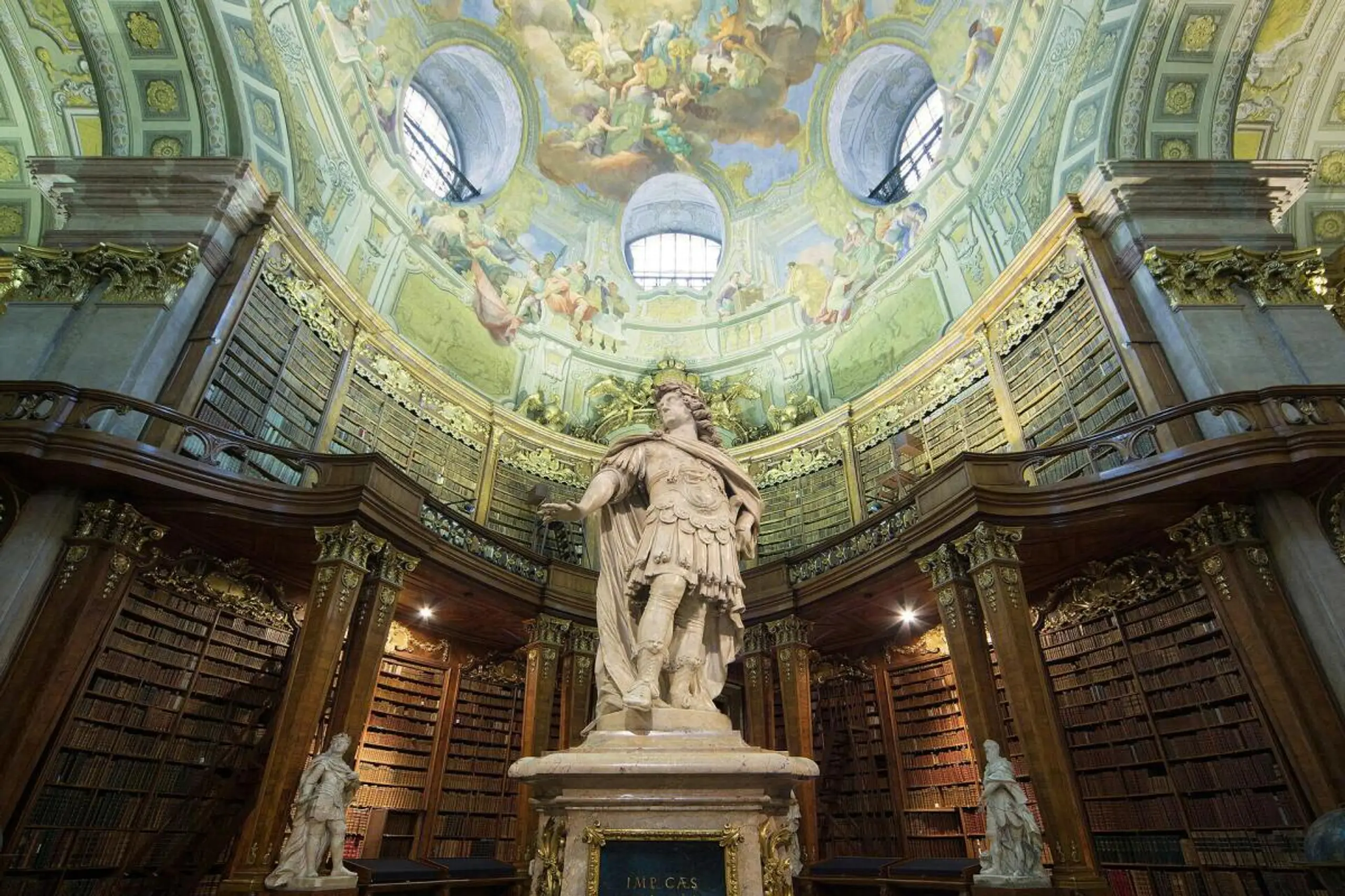 Die "Bibliotheca Eugeniana" im Prunksaal