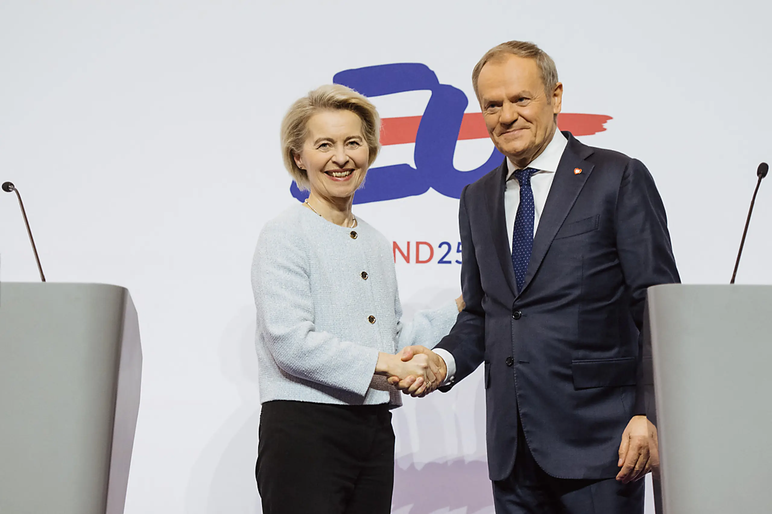 Ursula von der Leyen mit Donald Tusk