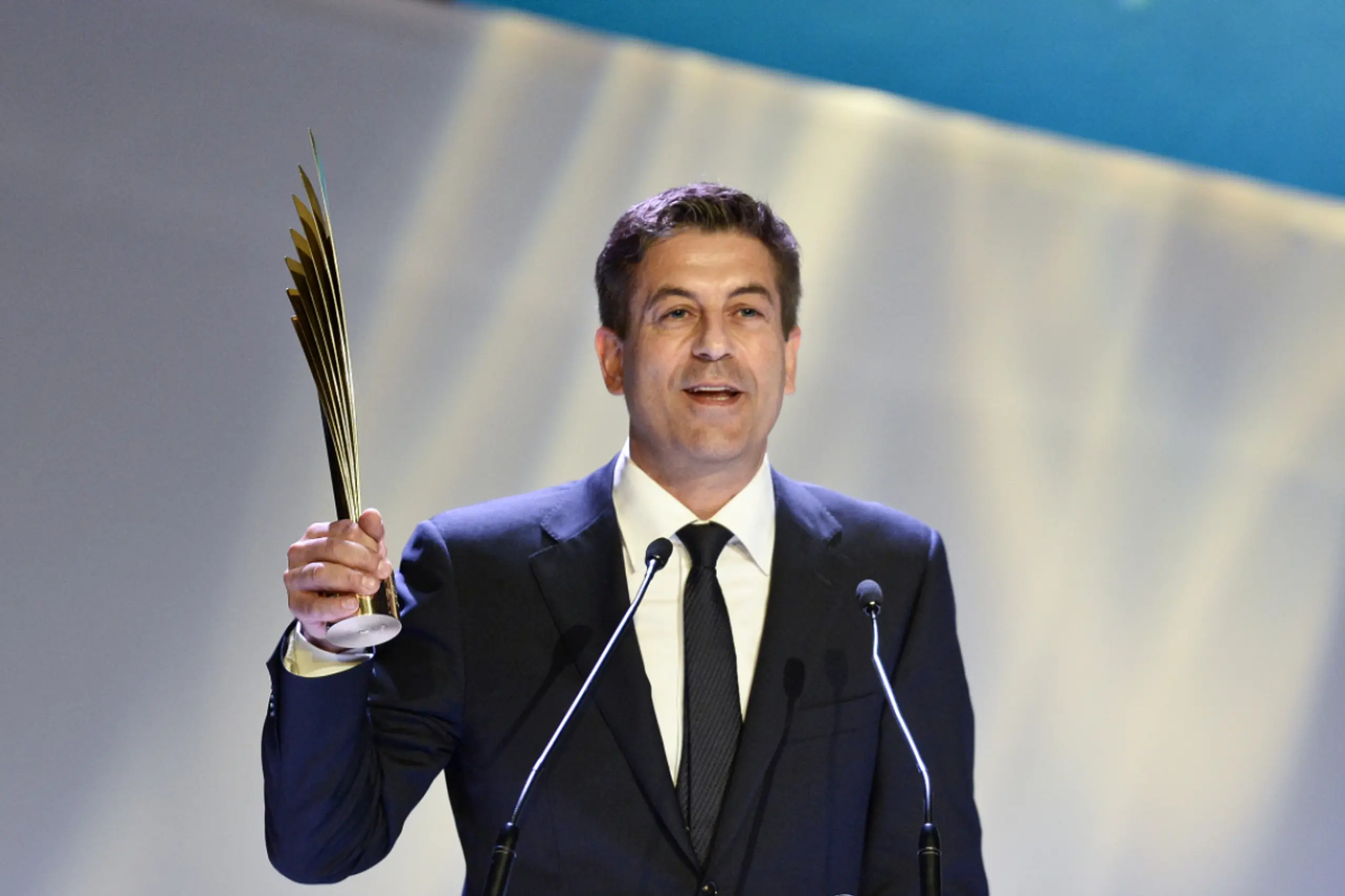 Thomas Birkmeir bei der Nestroy-Verleihung 2013