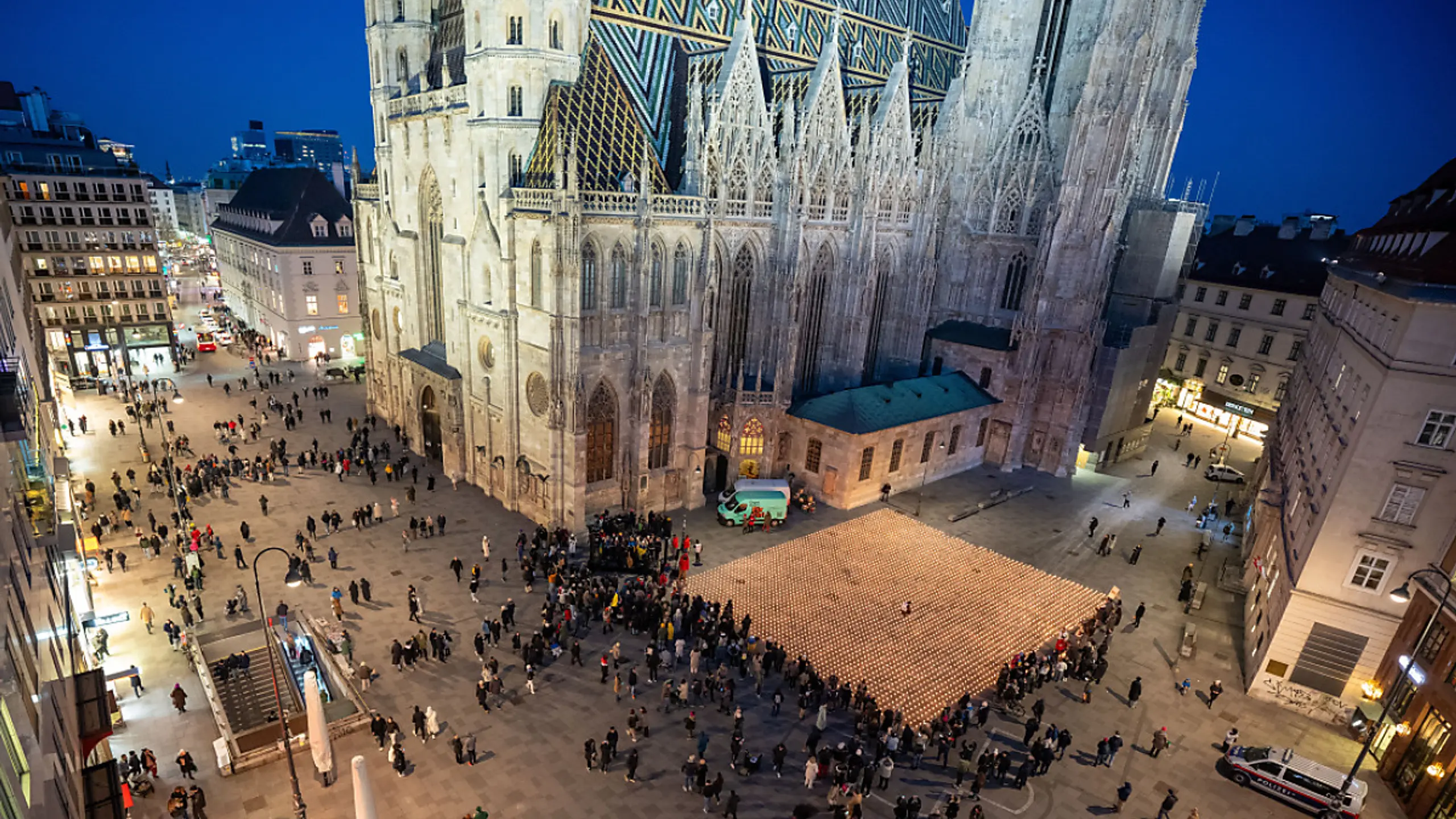 Lichtermeer am Stephansplatz in Wien