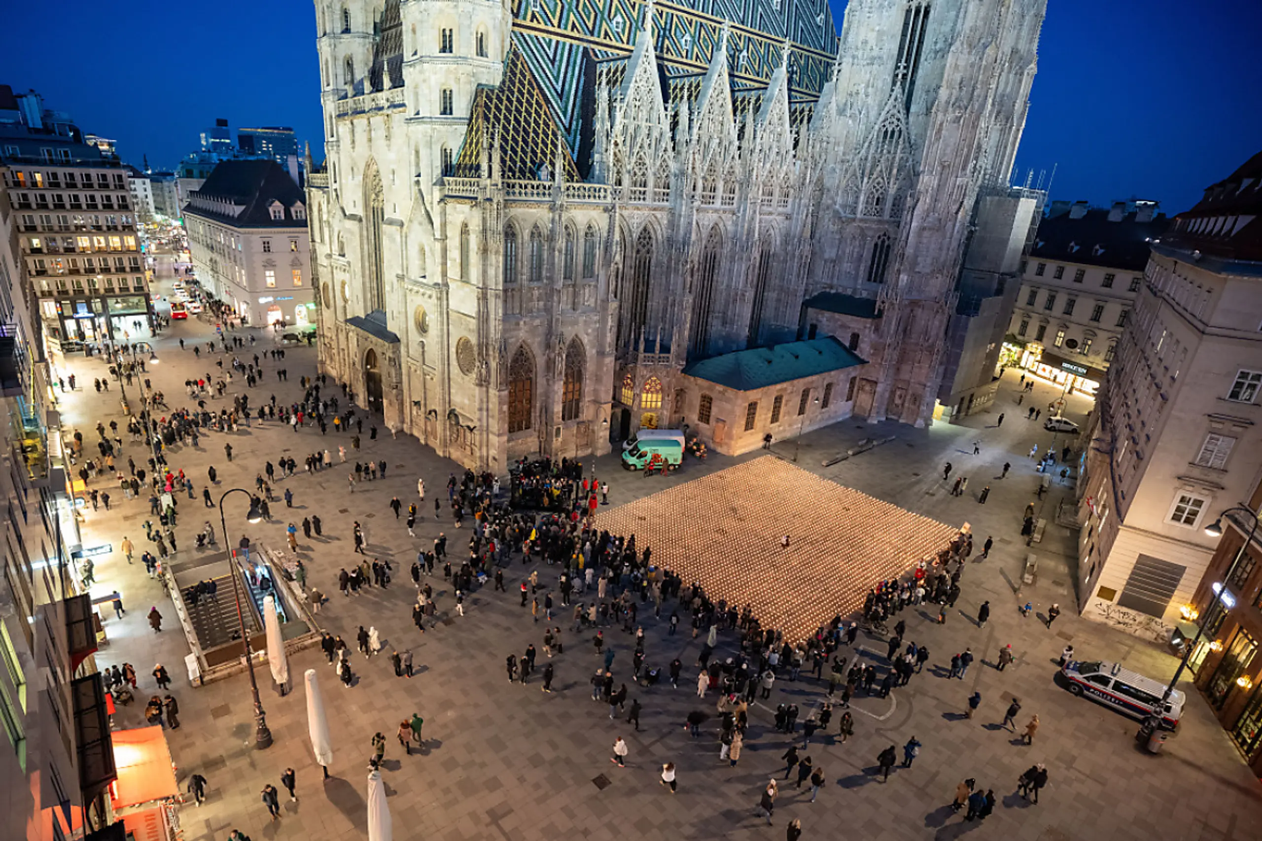 Lichtermeer am Stephansplatz in Wien