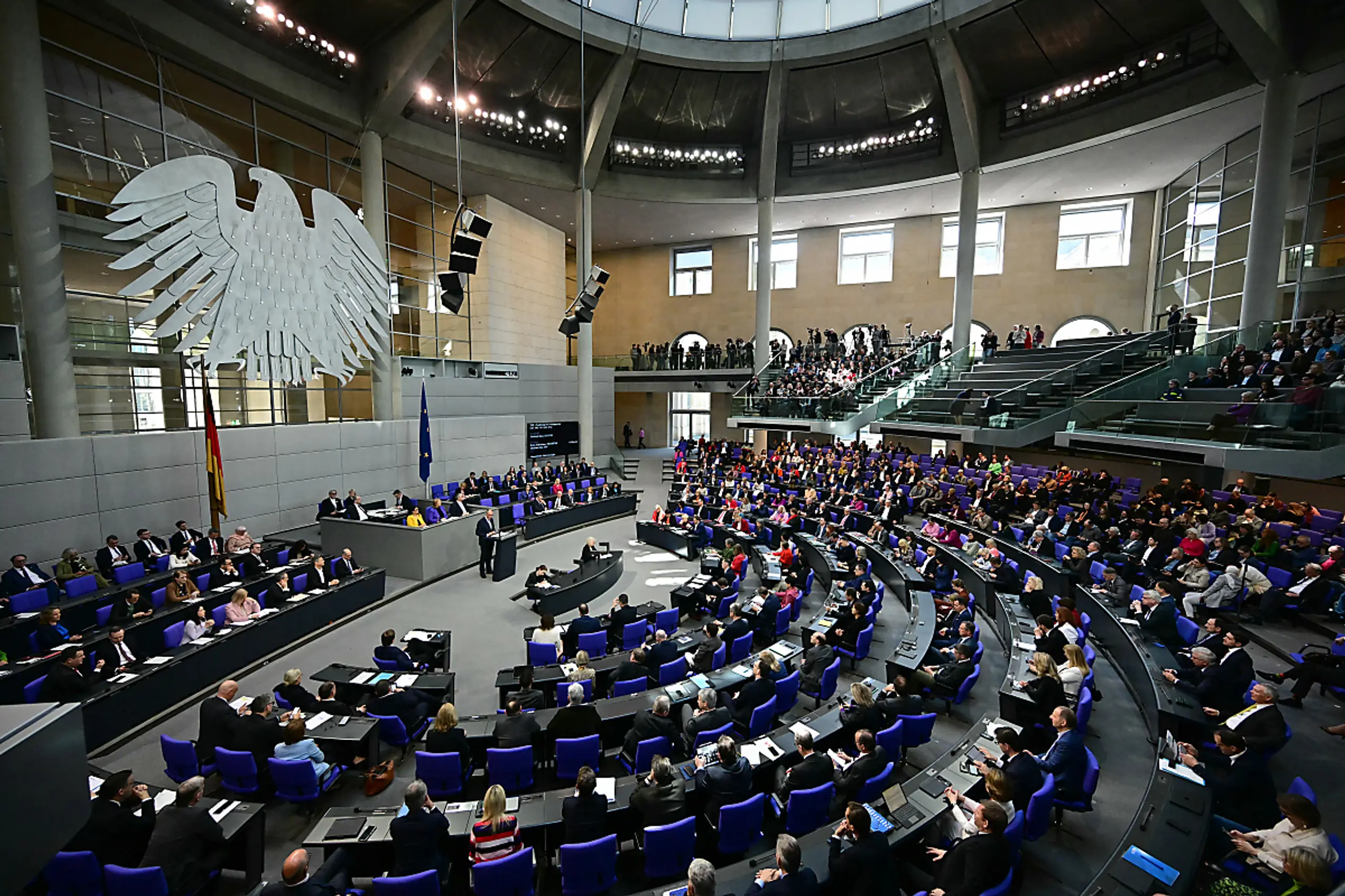 Merz bei seiner Rede im Deutschen Bundestag