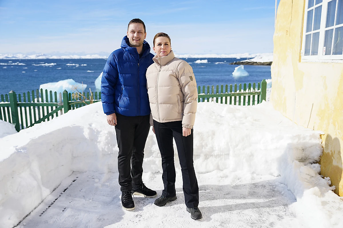 Mette Frederiksen mit Grönlands Regierungschef Jens-Frederik Nielsen