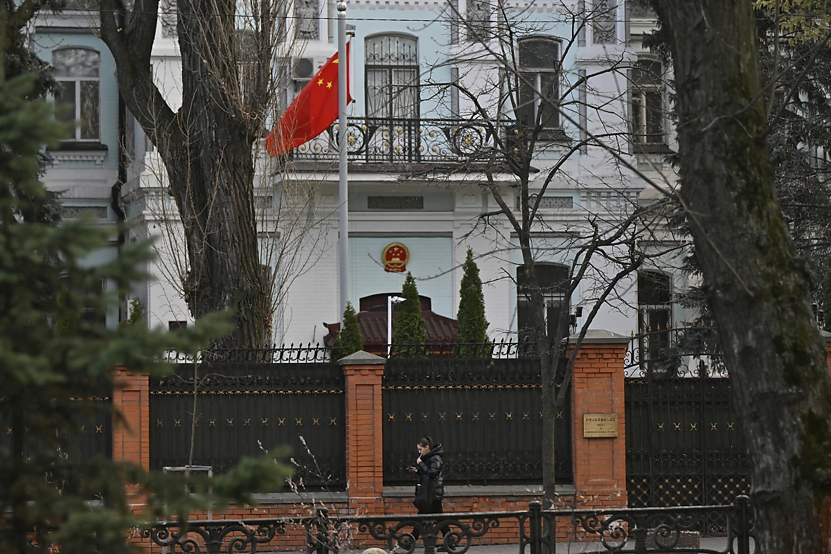 Die chinesische Botschaft in der ukrainischen Hauptstadt.