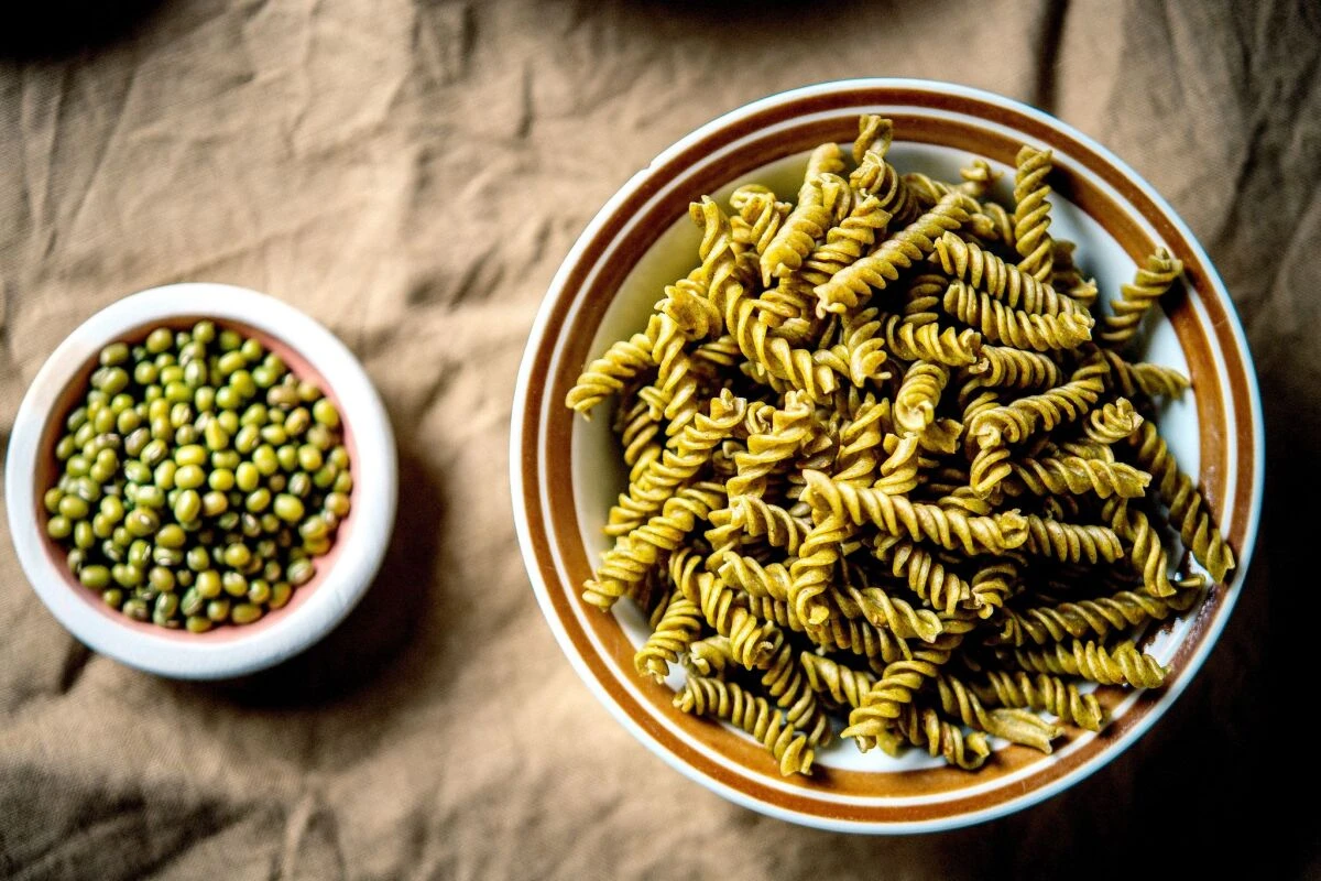 Grüne Spirelli aus Mungobohnen