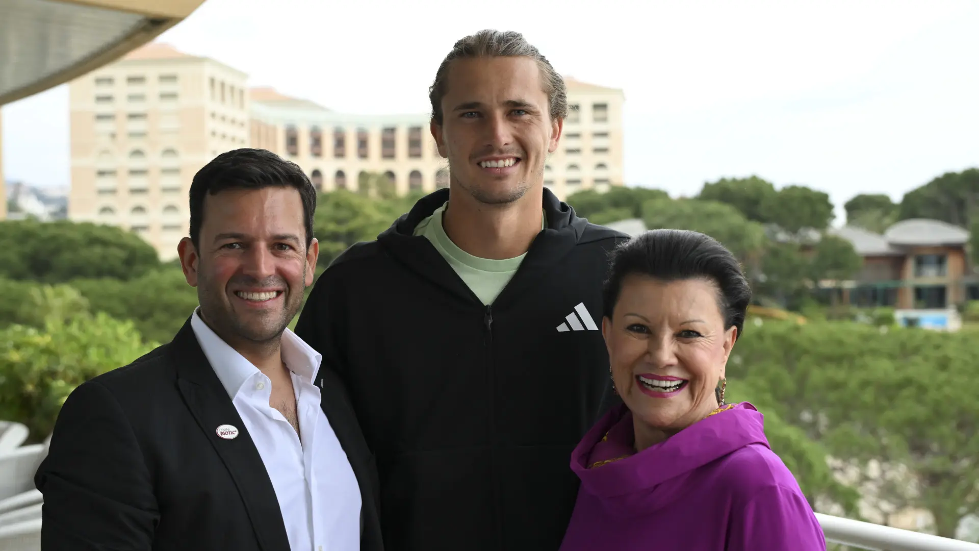 Bernd Assinger, Alexander Zverev und Anita Frauwallner