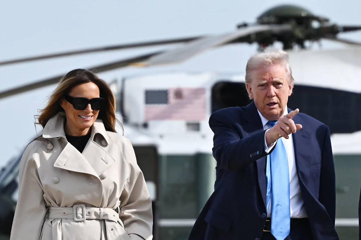 Trump vor dem Aufbruch nach Rom