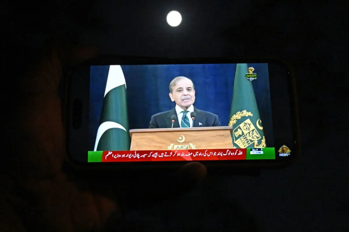 Premier Shehbaz Sharif sprach zur Nation in Pakistan